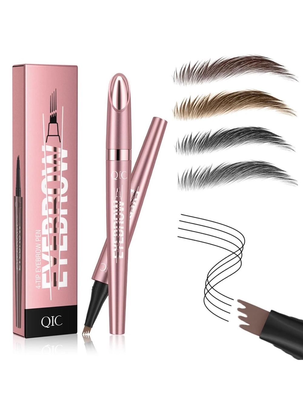QIC Microblading Eyebrow Pen - Light Brown, NEW
